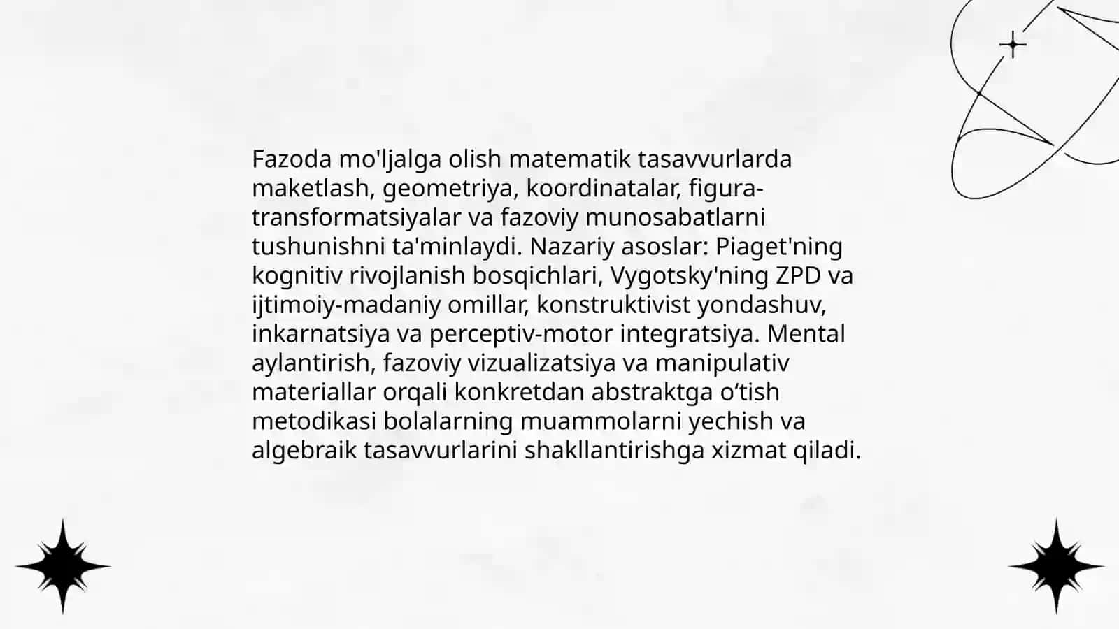 Fazoda mo'ljalga olishning matematik tasavvurlardagi roli va nazariy asoslari 3