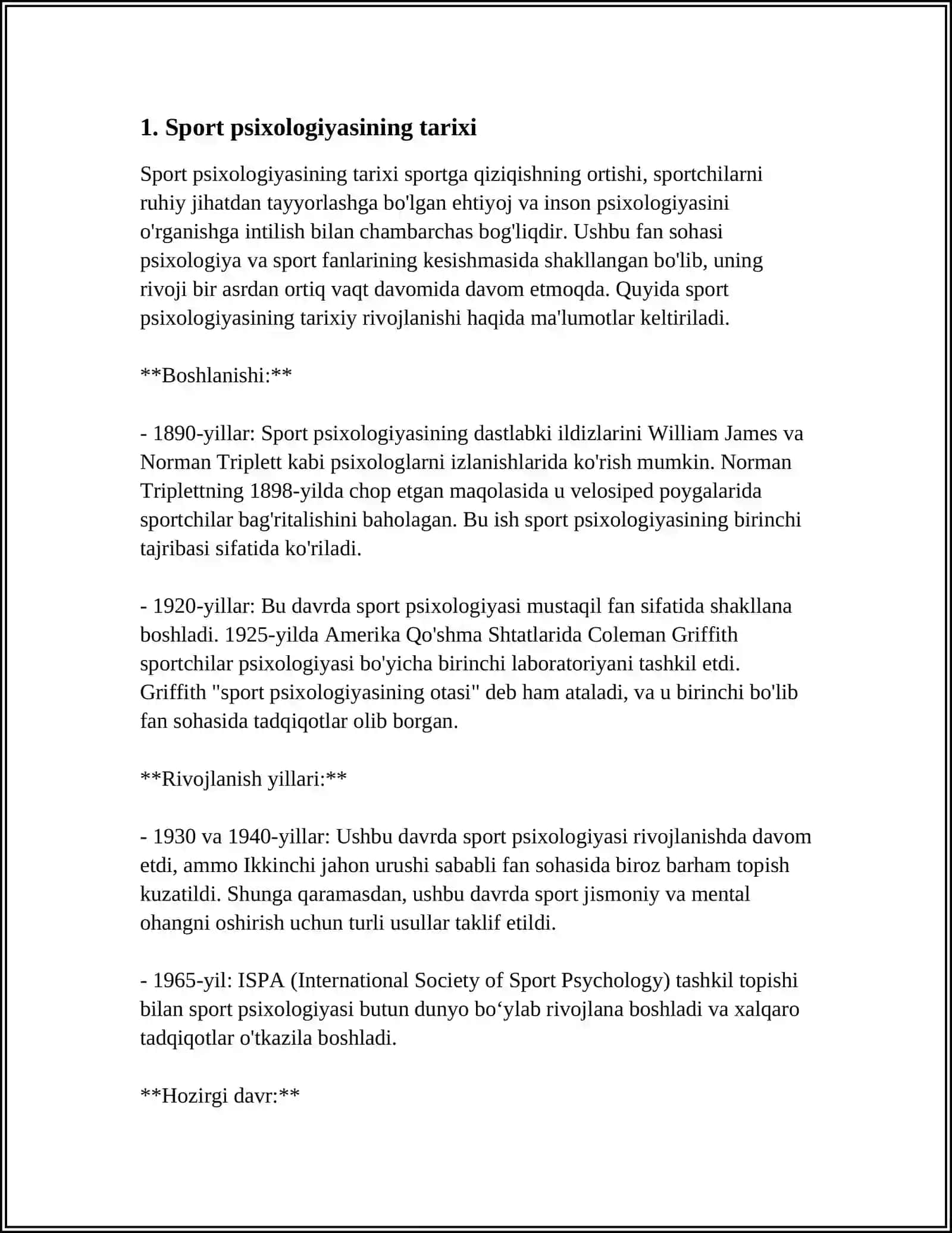 SPORT PSIXOLOGIYASI FANNING PREDMETI, MAQSADI VA VAZIFALARI 3