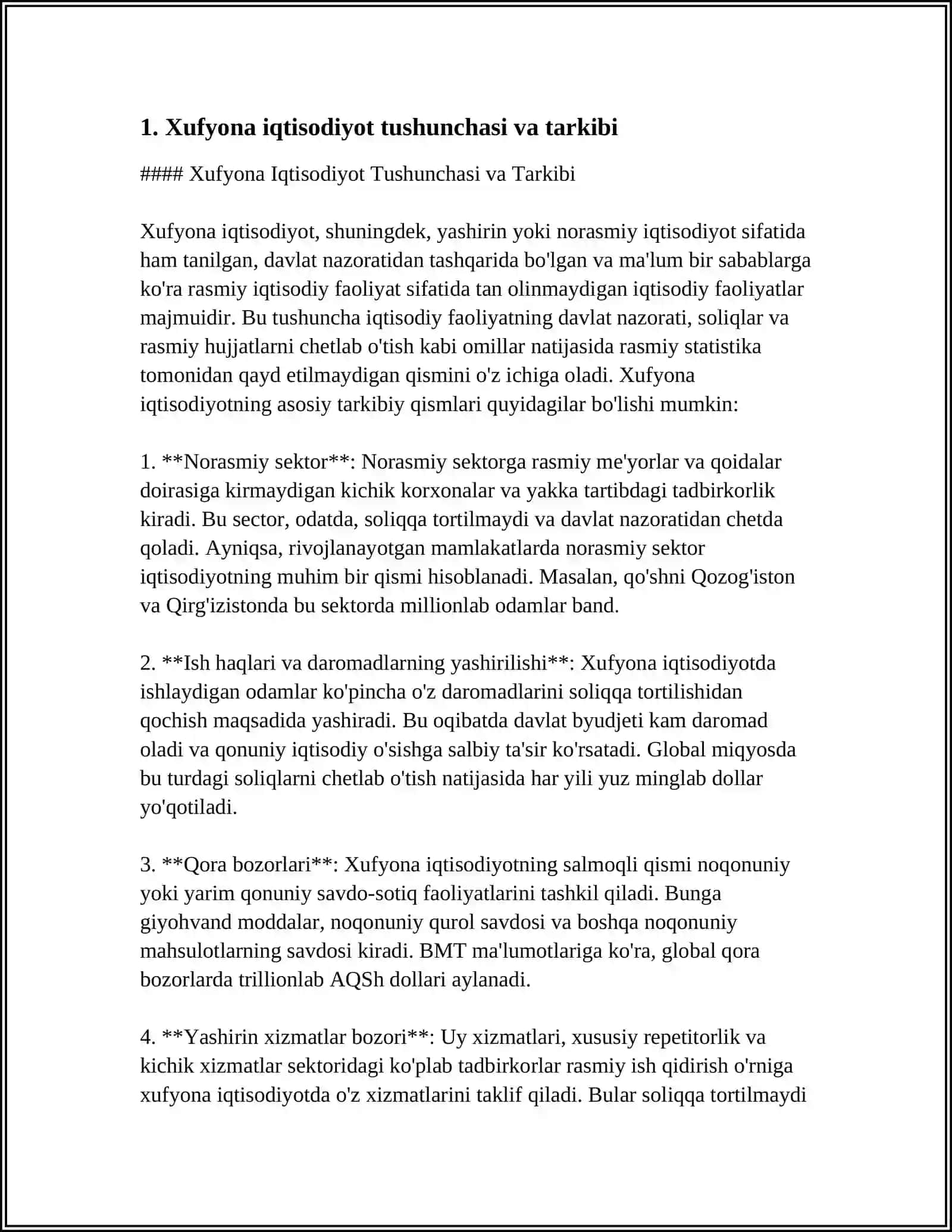 Xufyona Iqtisodiyot Tushunchasi va Tarkibi 3