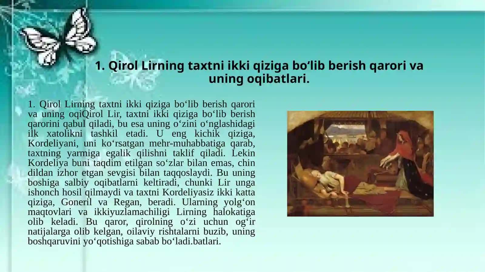 Uilyam Shekspirning Qirol Lirasari 3