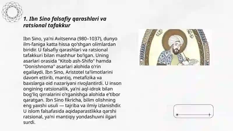 Ibn Sino falsafiy qarashlarida ratsional taffakurning oʻrni by Mansurova Aziza 3