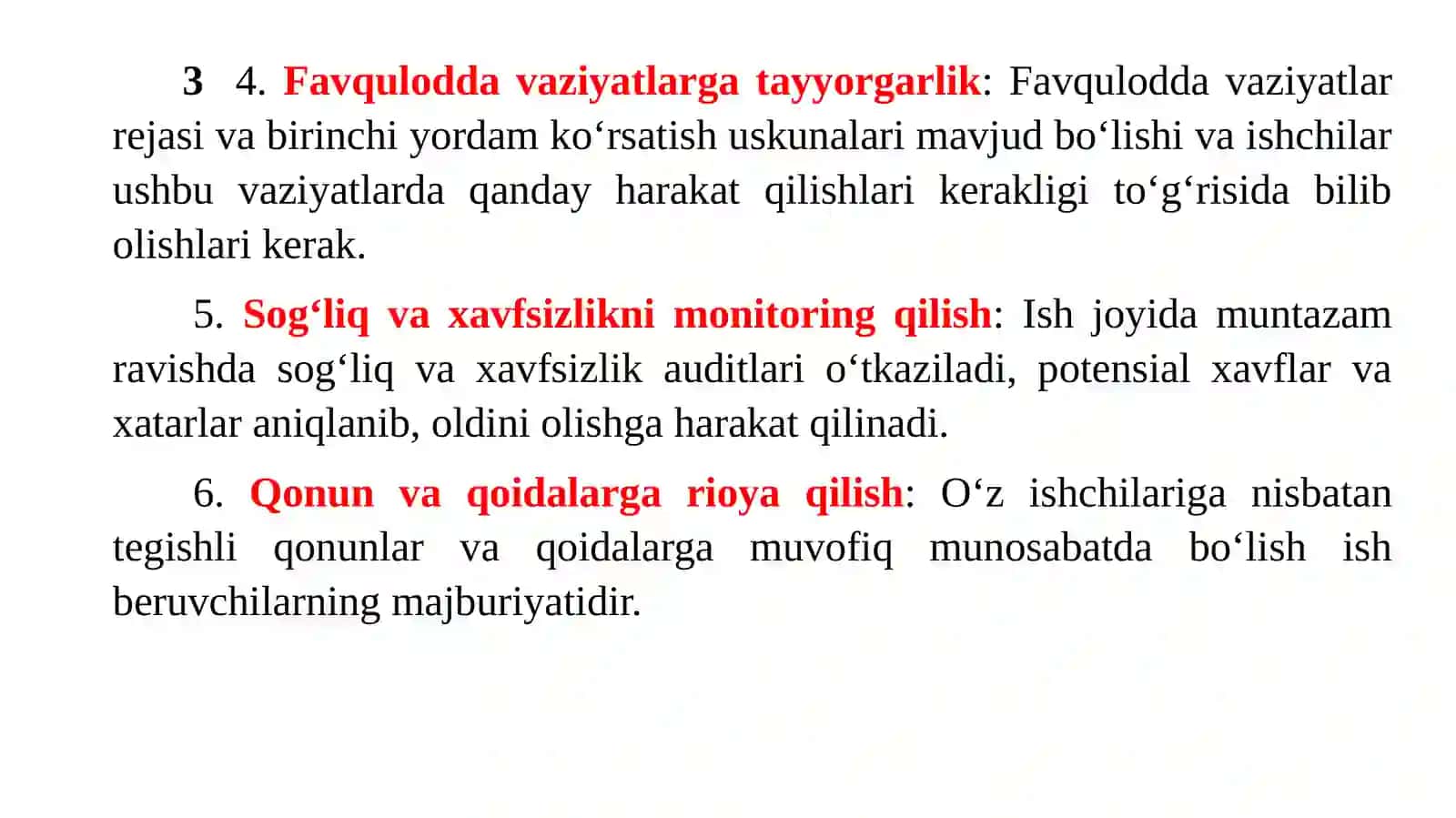 Xavfsizlik chor-tadbirlari va xavfsizligi standartlari 3