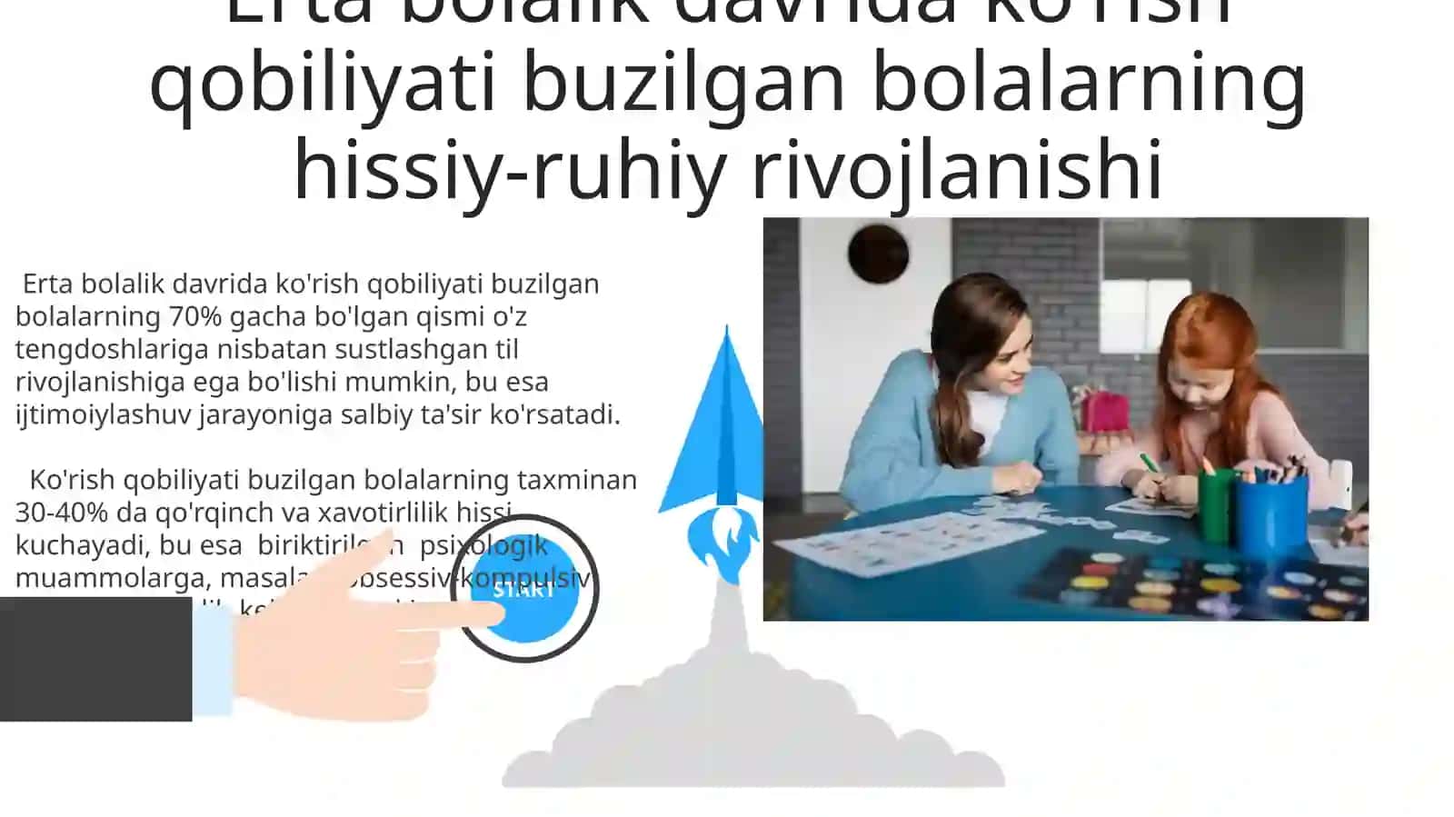 Ko'rishida nuqsoni bo'lgan bolalar psixik rivojlanishini tekshirish 3