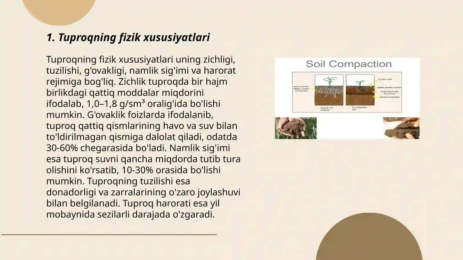 Tuproqning fizik xususiyatlari 3