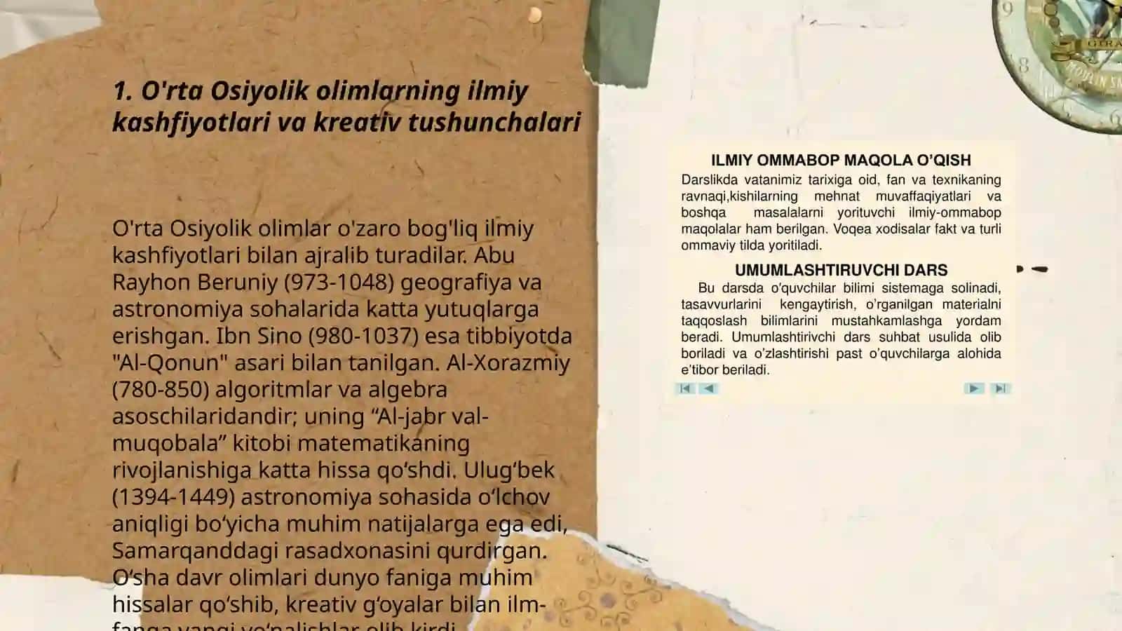 O'rta Osiyo, Sharq va Yevropa olimlarini kreativlikka qo'shgan xissalari va metodikalarini tahlili 3