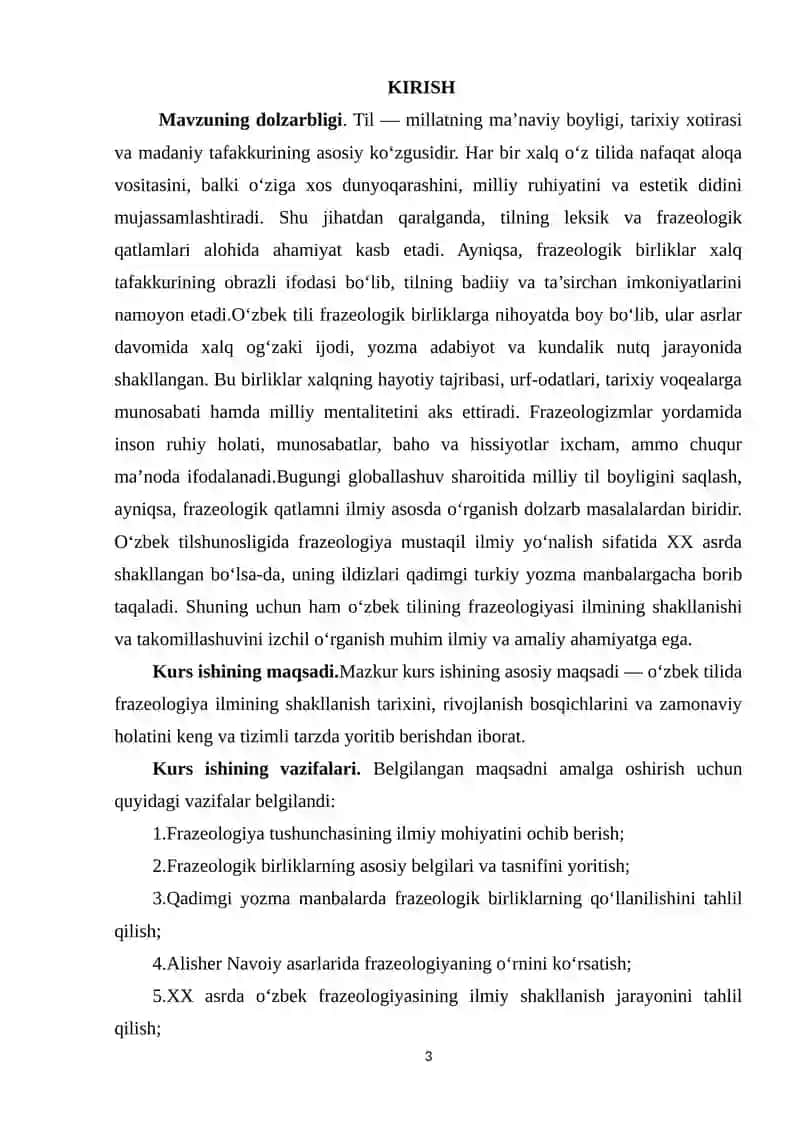 OʻZBEK TILI FRAZEOLOGIYASI ILMINING SHAKLLANISHI VA TAKOMILLASHUVI 3
