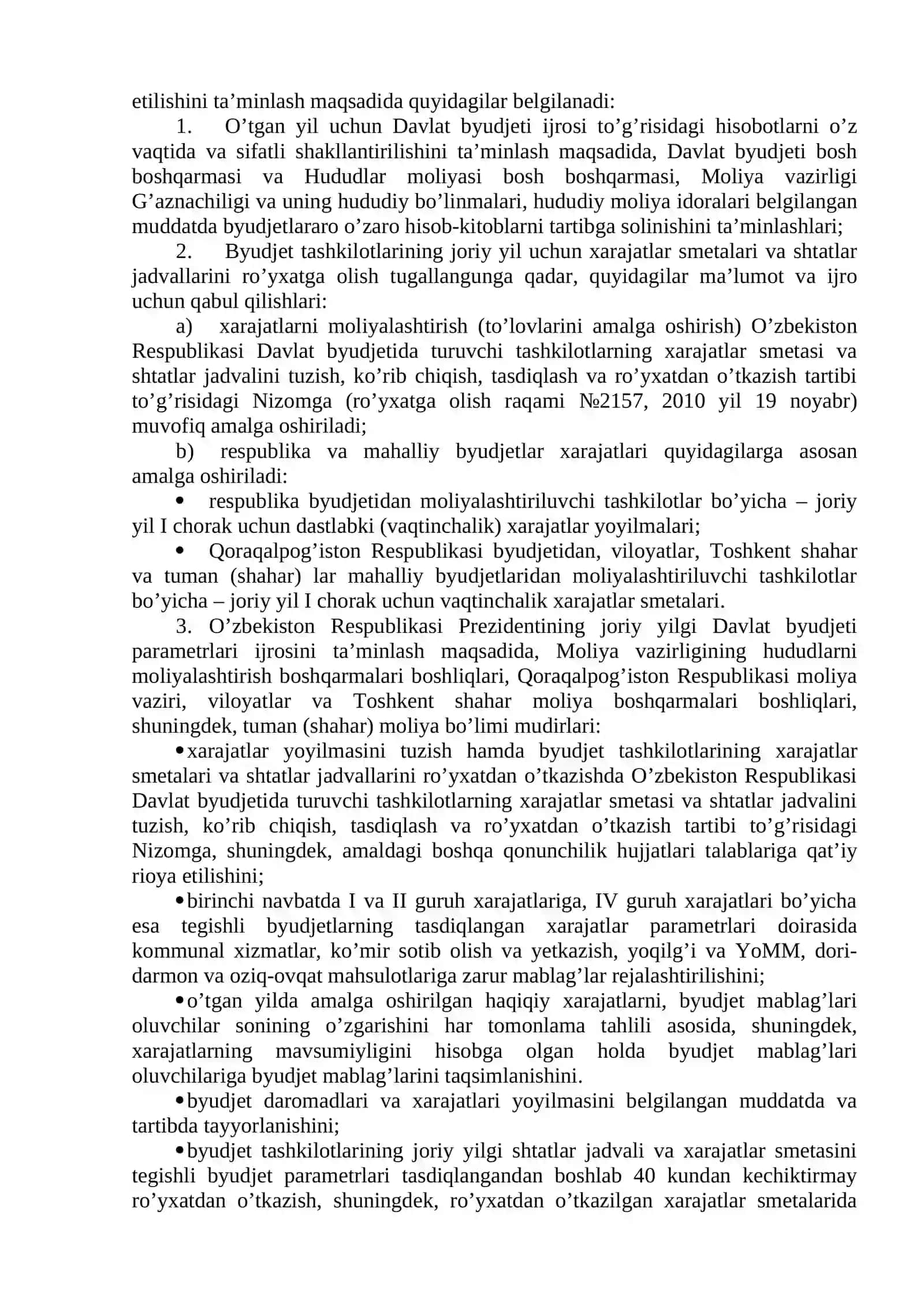 BYUDJET TASHKILOTLARI MOLIYA-XO’JALIK FAOLIYATINI TAFTISH ETISH 3