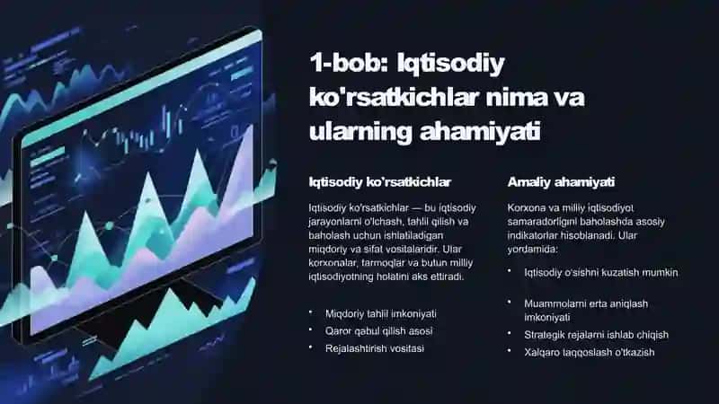 Umumiy va o‘rtacha iqtisodiy ko‘rsatkichlar va ularning algoritmi 3