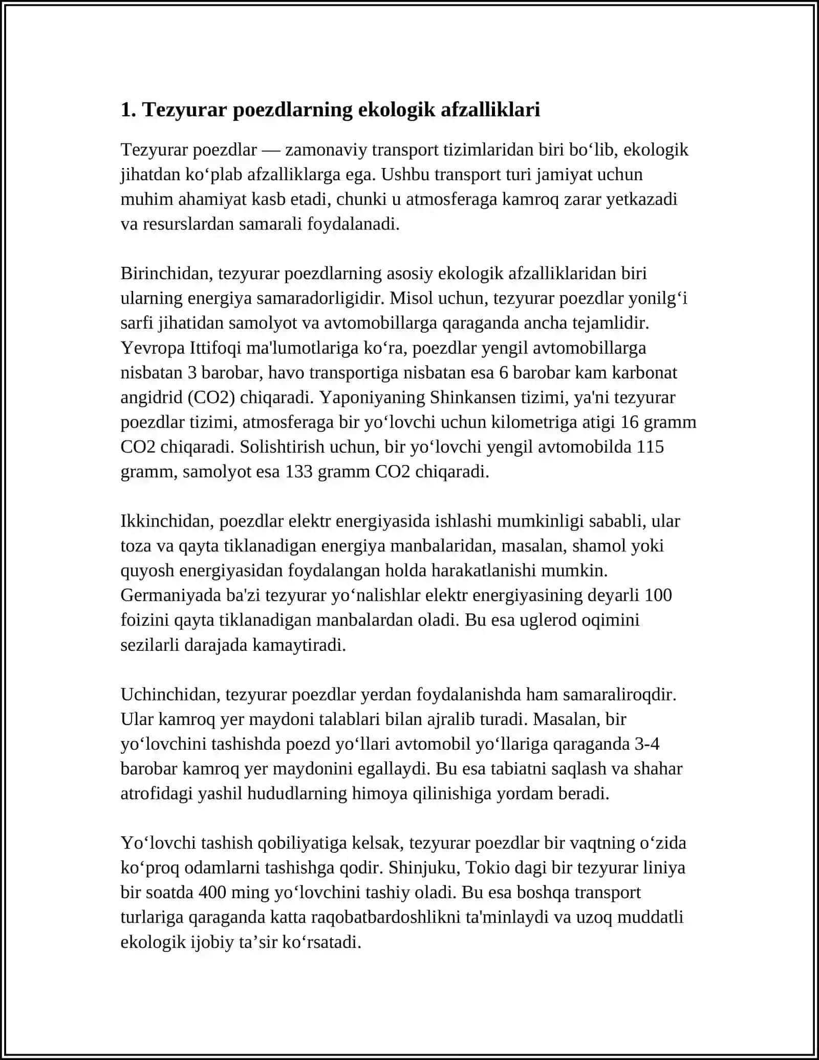 TEZYURAR POEZDARDAN FOYDALANISHNING EKOLOGIK JIHATLARI 3