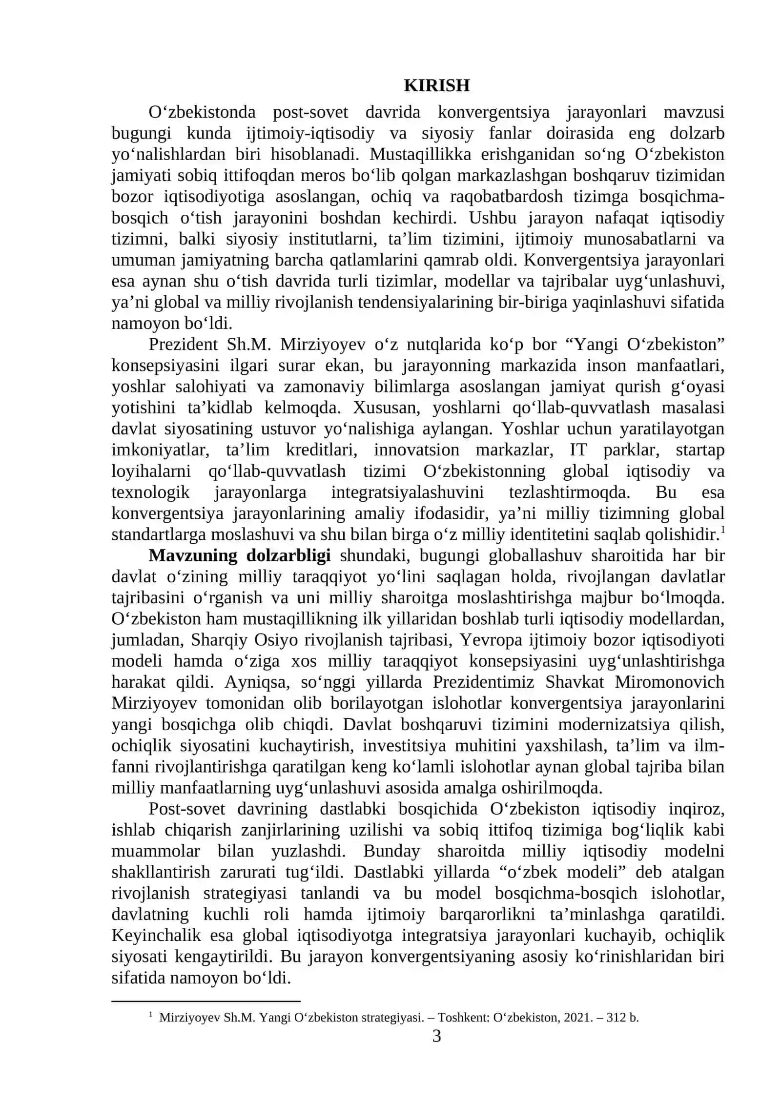 OʻZBEKISTONDA POST-SOVET DAVRIDA KONVERGENTSIYA JARAYONLARI 3