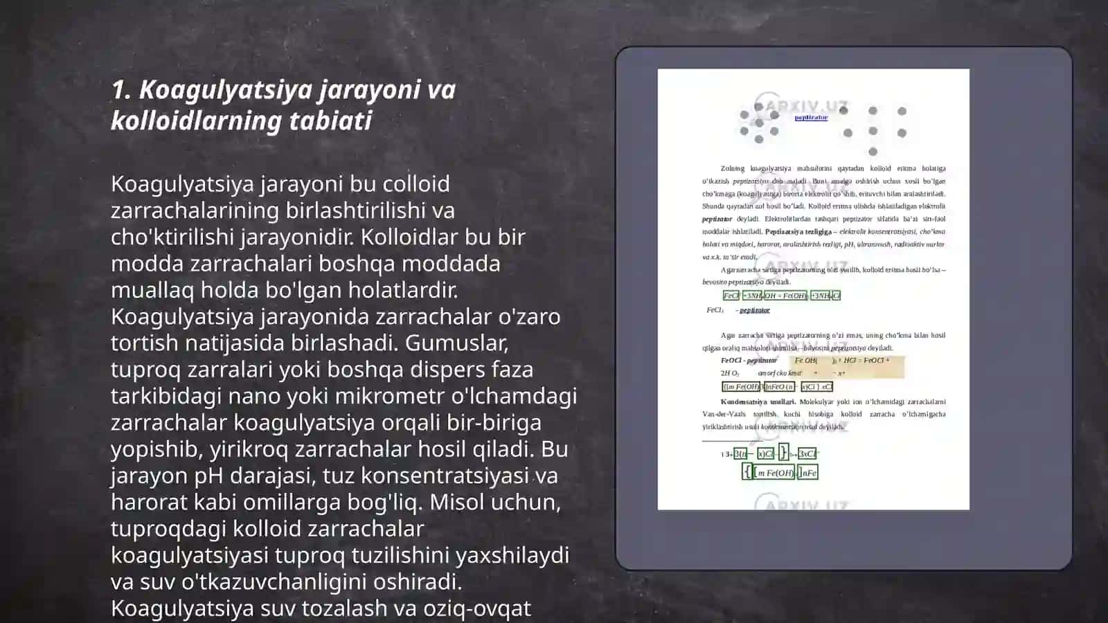 SAM larning kolloid sistemalarni koagullanishiga turgʻunligiga ta'siri 3