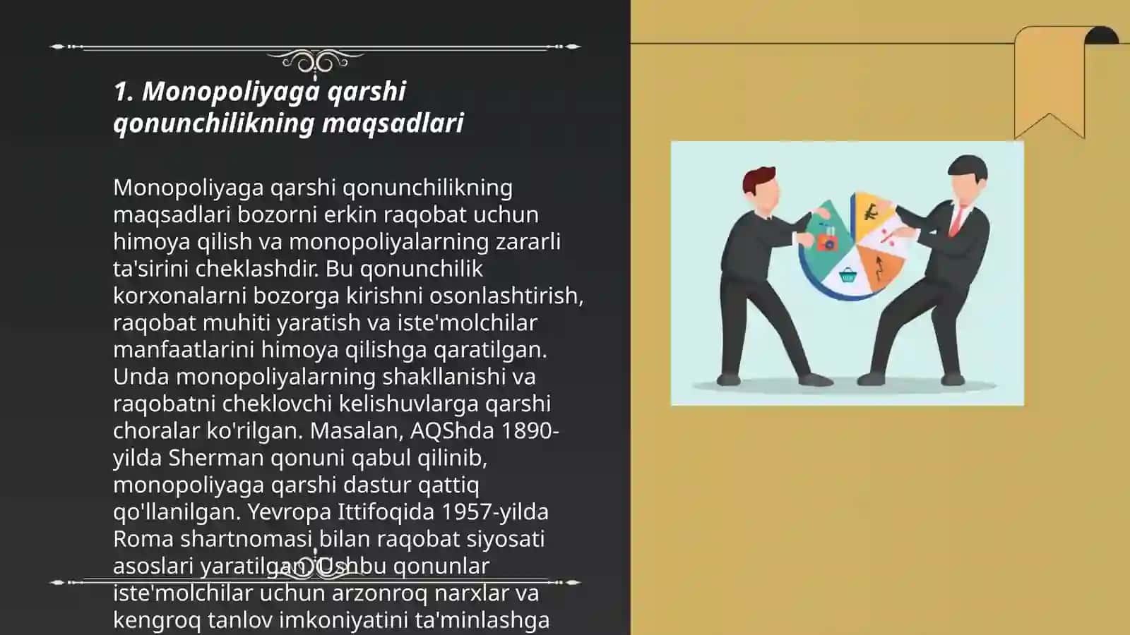 Monopoliyaga qarshi qonunchilik va ularning amal qilishi 3