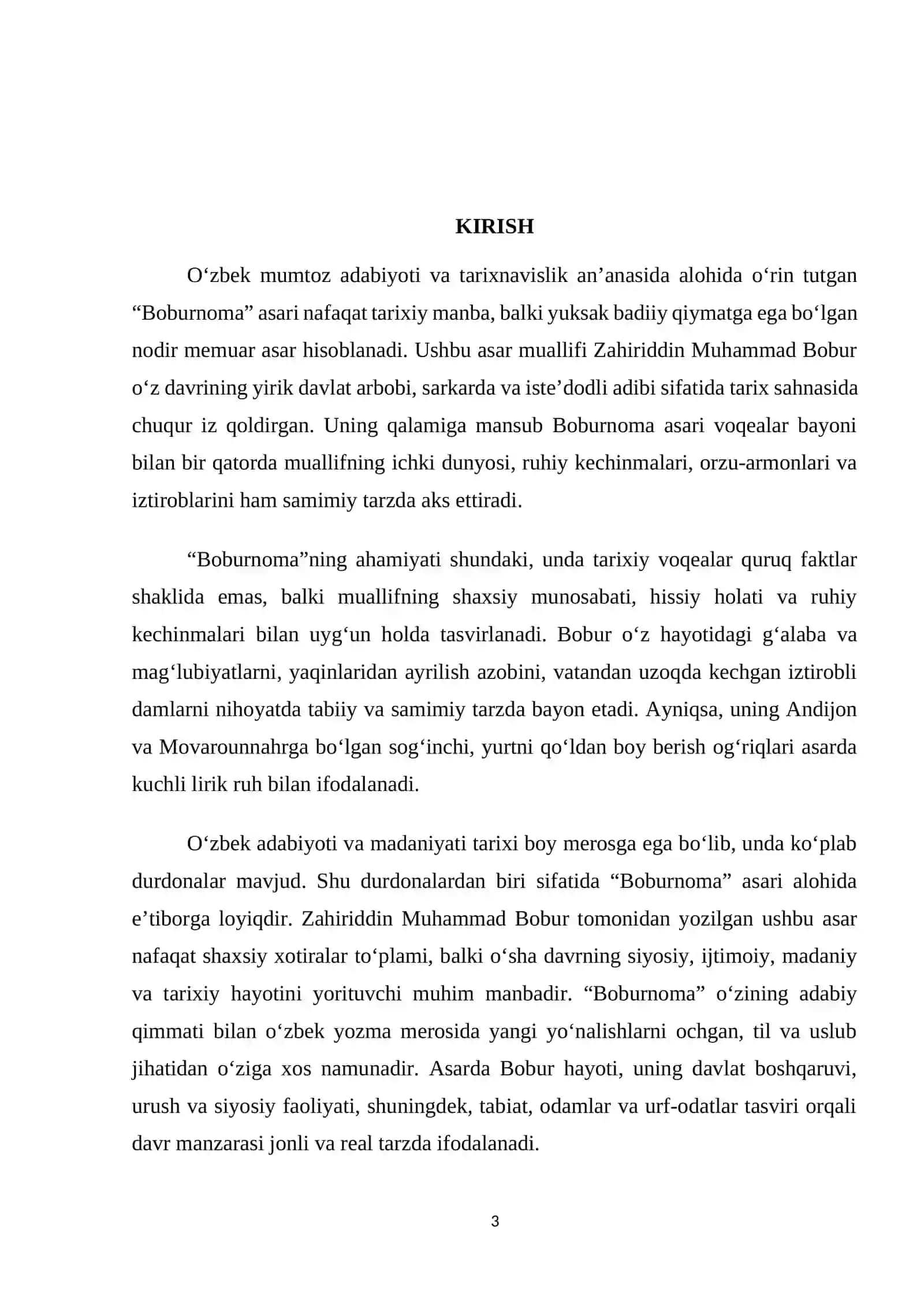 ’BOBURNOMA’’NING O‘ZBEK ADABIYOTI VA MADANIYATINI O‘RGANISHDAGI AHAMYATI 3