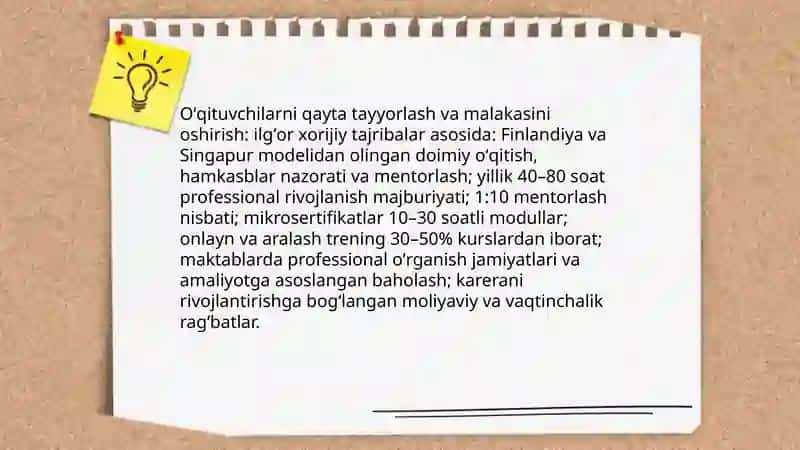 Taʼlim tizimini ilgʻor xorijiy tajribalar asosida takomillashtirish 3