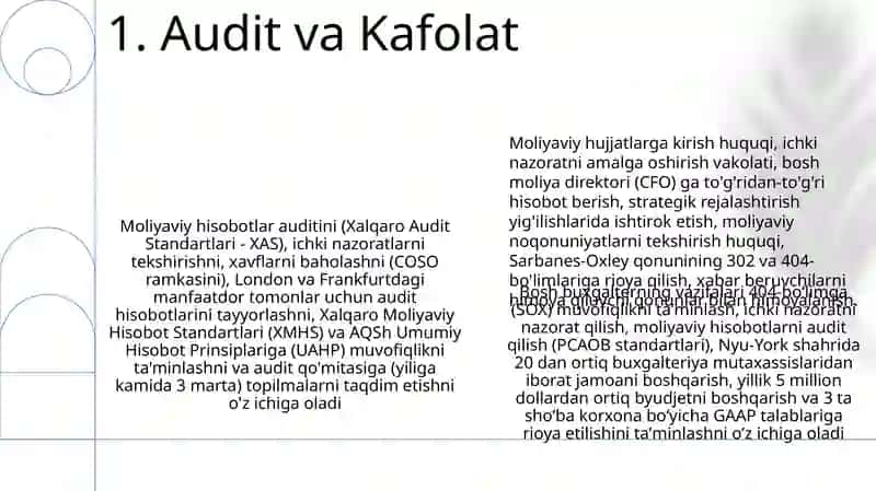 Bugalteriya hisobi hizmati rahbarining majburiyati va huquqlari 3