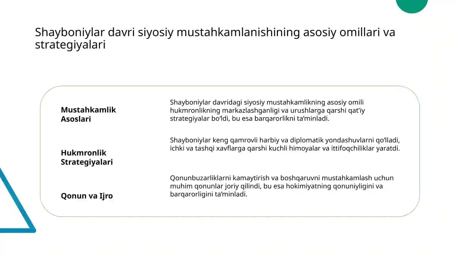 Shayboniylar davri tarixini qayta mustahkamlash 3
