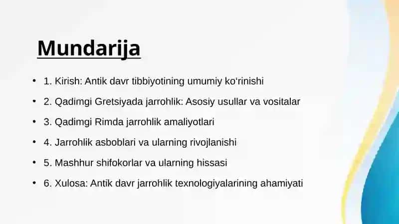Antik davr texnologiyalari Qadimgi Gretsiya va Rimda jarrohlik usullari 3