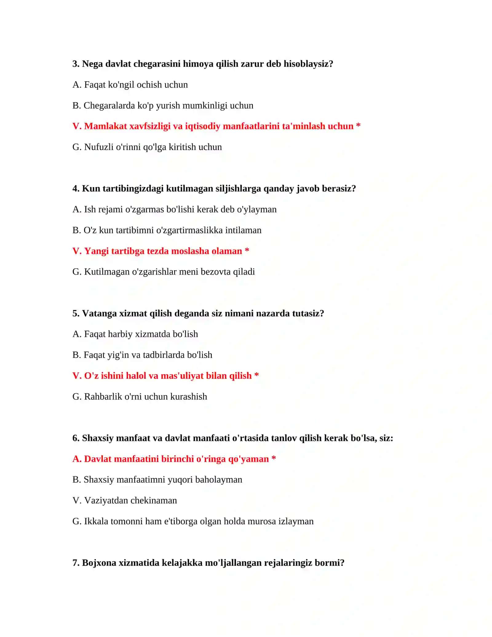 LOGIK TESTLAR: TO'LIQ NAMUNAVIY SAVOLLAR TO'PLAMI 3