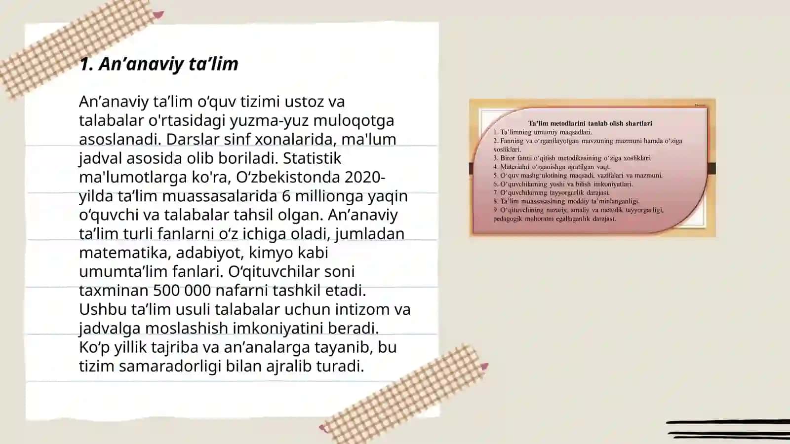 Taʼlimni tashkil etish turlari va shakllari 3