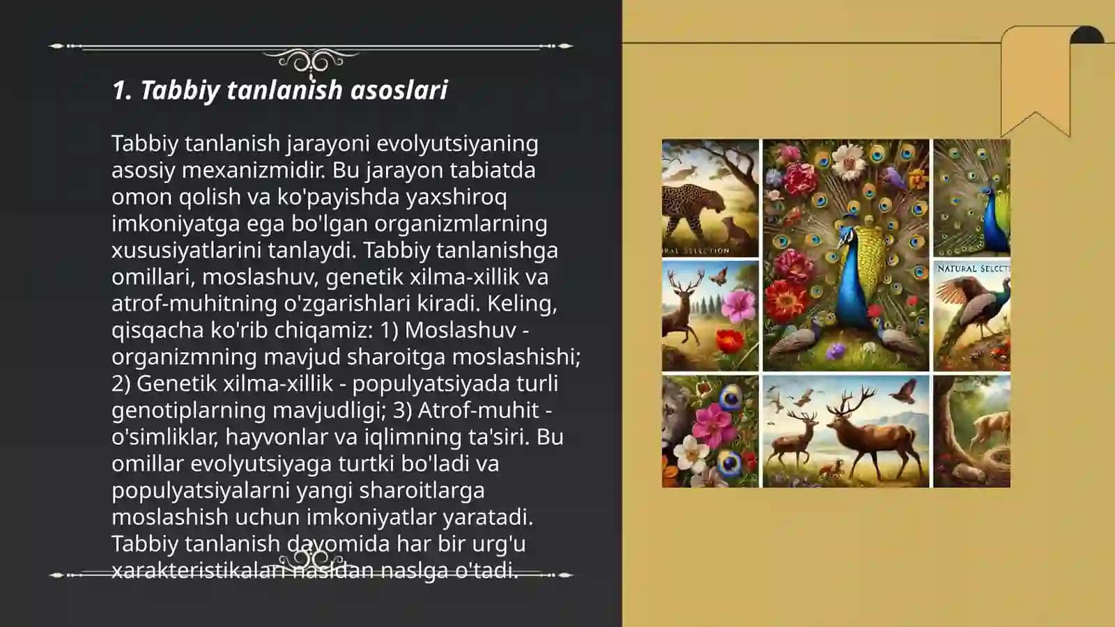 Tabbiy va jinsiy tanlanish nazariyalari 3