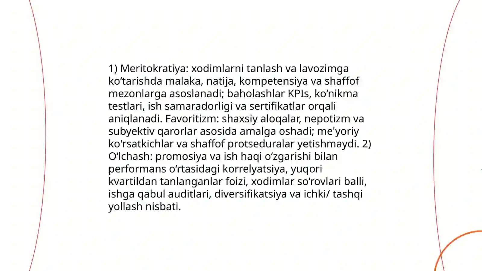 Meritokratiya va favoritizmning taʼrifiy farqlari kadr siyosatida 3