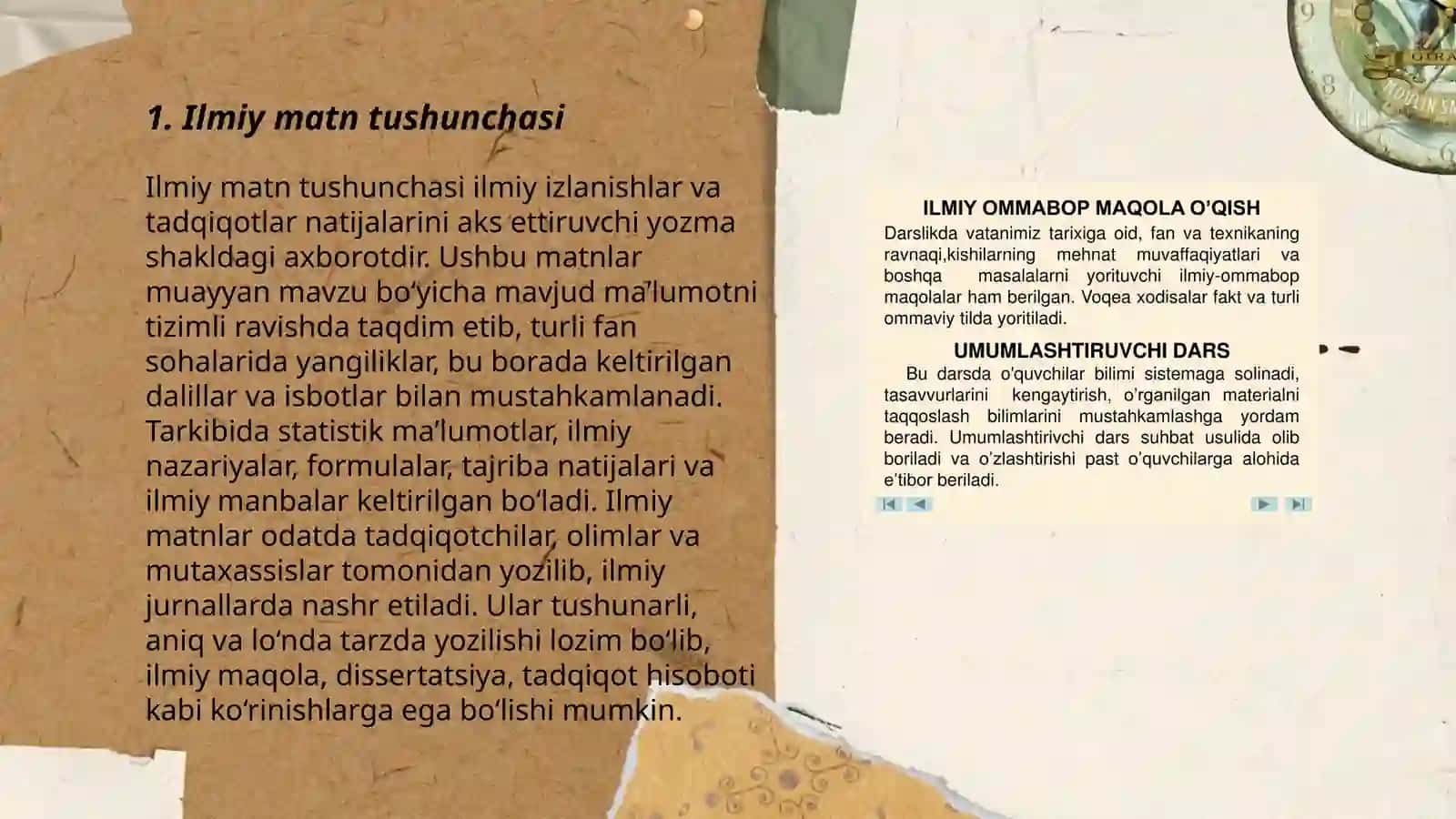 Ilmiy matnda dalillar, obyektlar, jarayonlar va xulosalarning berilishi 3