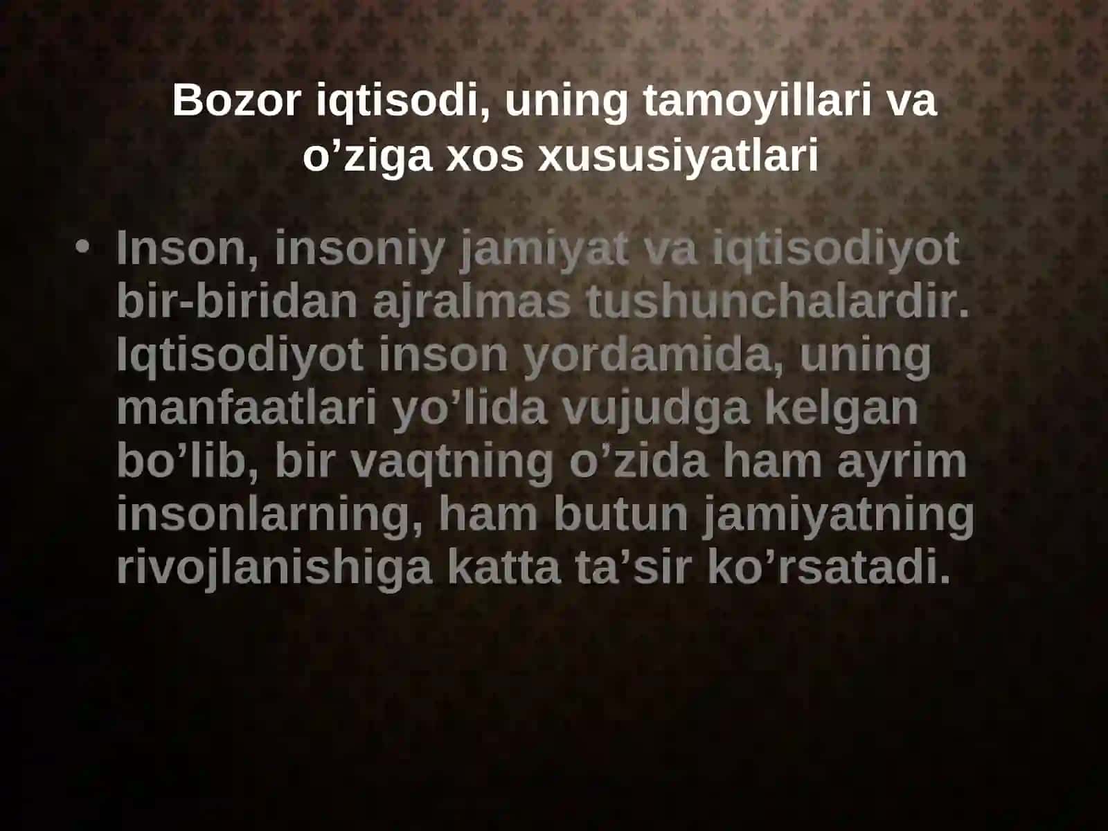 Bozor iqtisodiyoti va biznes 3