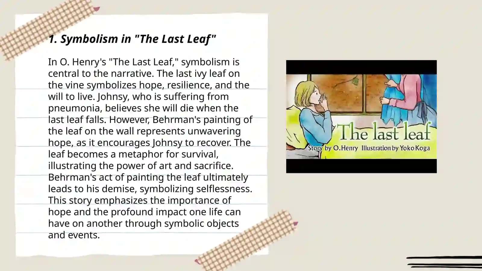 "The Last Leaf" short story by O.Henry 3