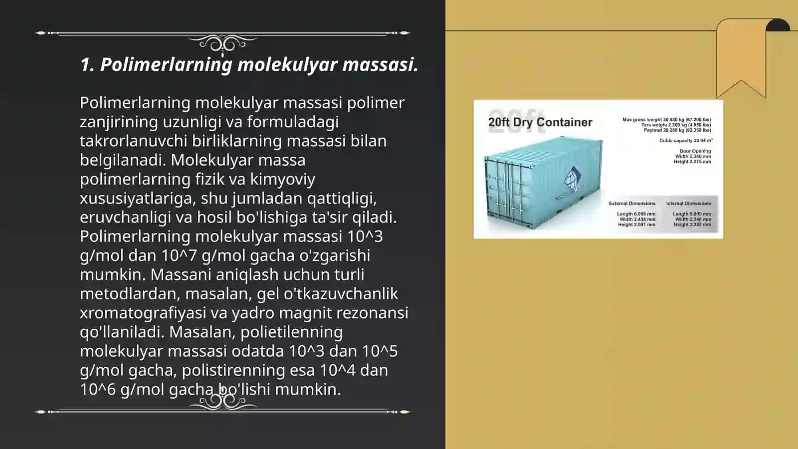 SHishasimon yuqori elastik qovushqoq-oquvchan holatlarning polimer molekulyar massasiga boĝliqligi 3