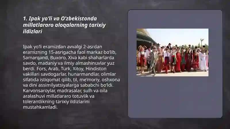 O’zbekistonda tolerantlik va millatlararo totuvlikni ta’minlashning tarixiy ildizlari va demokratik prinsiplari 3