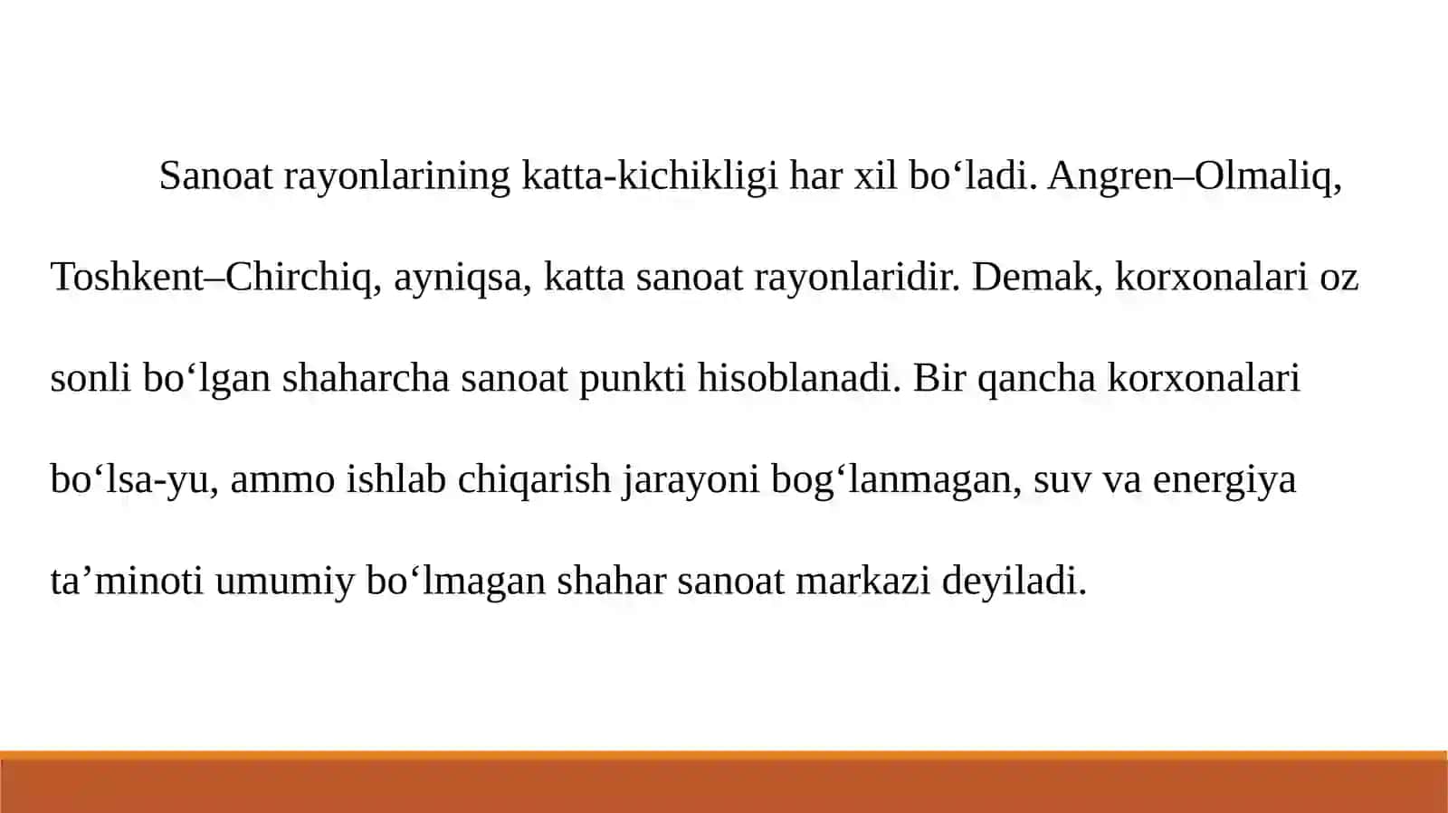 SANOAT TARMOQLARINI JOYLASHTIRISH 3