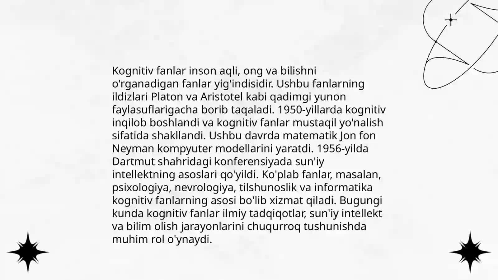 Kognitiv fanning vujudga kelishi asoslari 3
