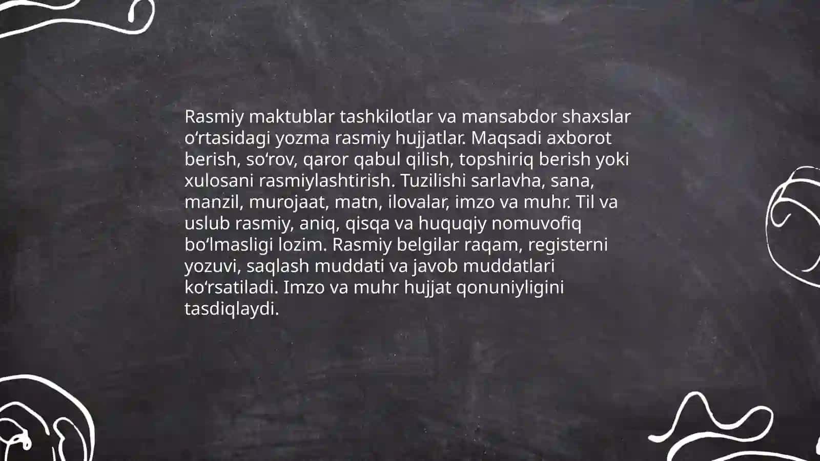 Xizmat yozishmalarining turlari 3