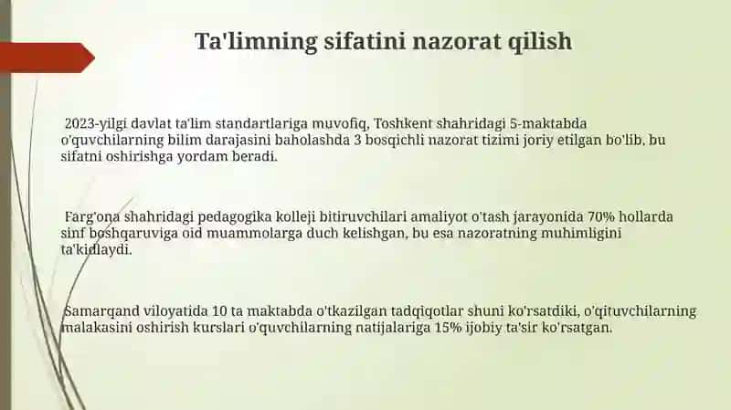 Pedagogik ta'lim jarayonida oʻqituvchining zamonaviy axborot yexnoukituvchining 3