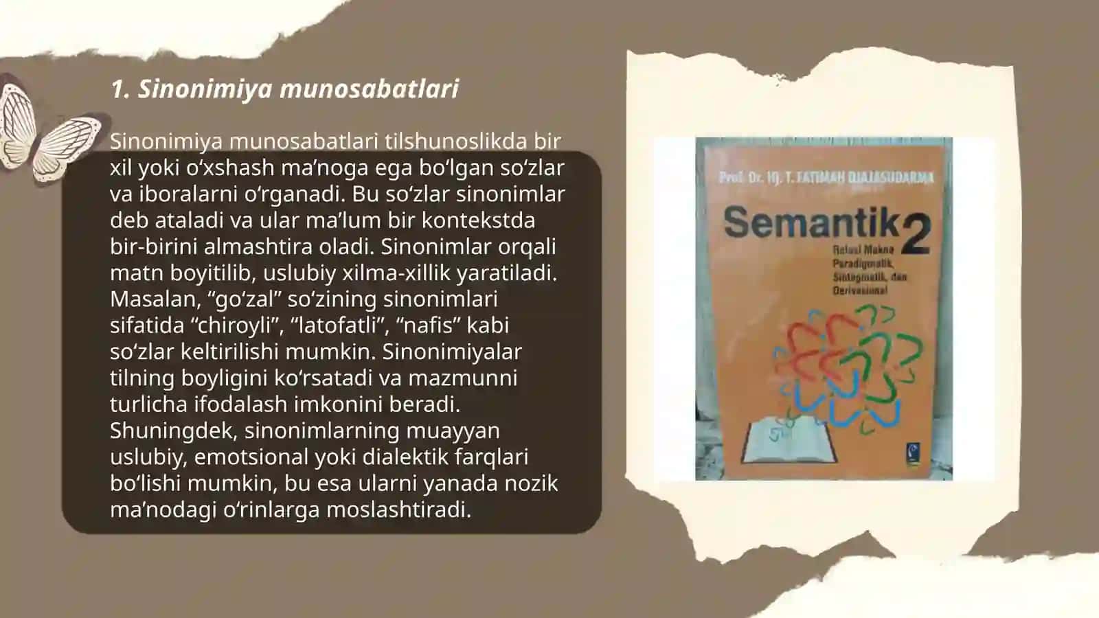 Leksik ma'noning paradigmatik munosabatlari 3