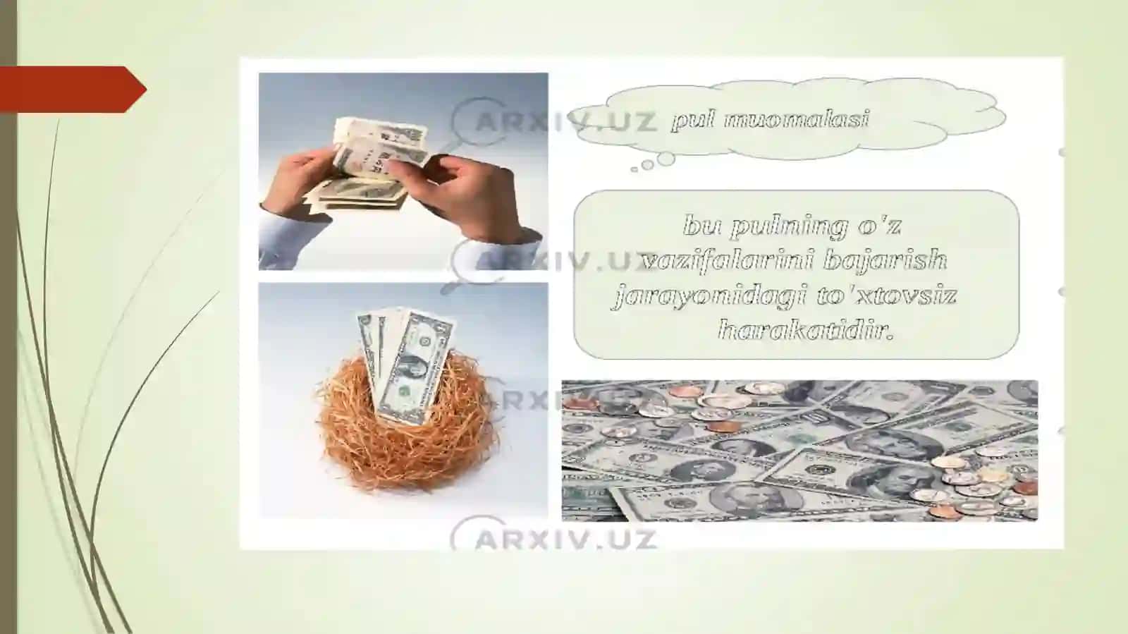 Pul- kredit tizimi. Banklar va ularning bozor iqtisodiyotidagi roli. Bozor iqtisodiyotini tartibga solishda davlatning roli 3