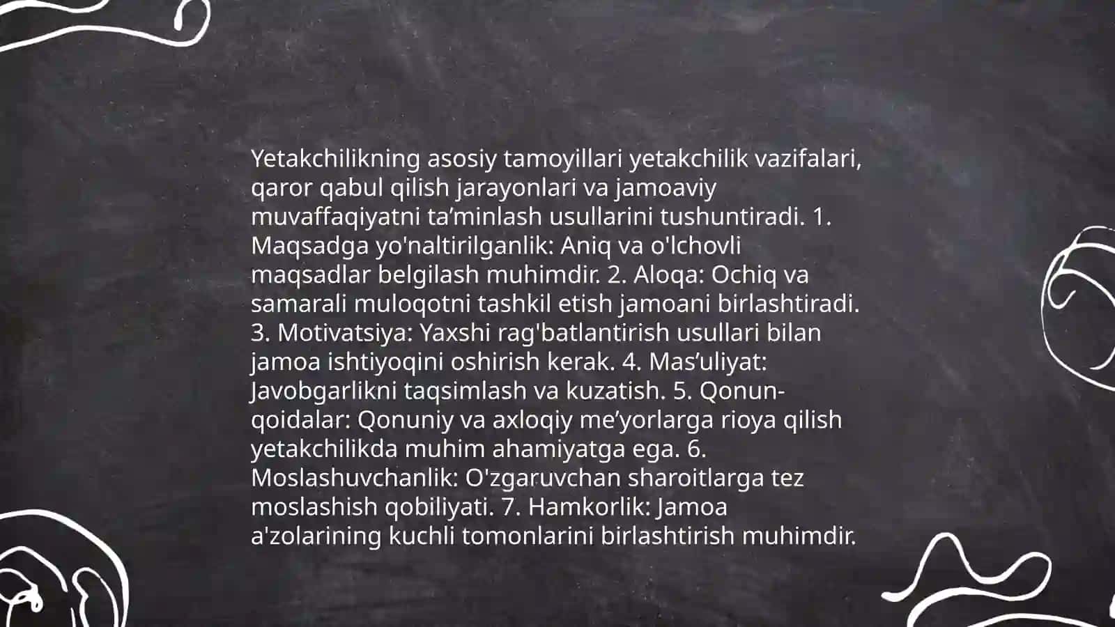 Sport jamoasıdagı yetakchılık 3