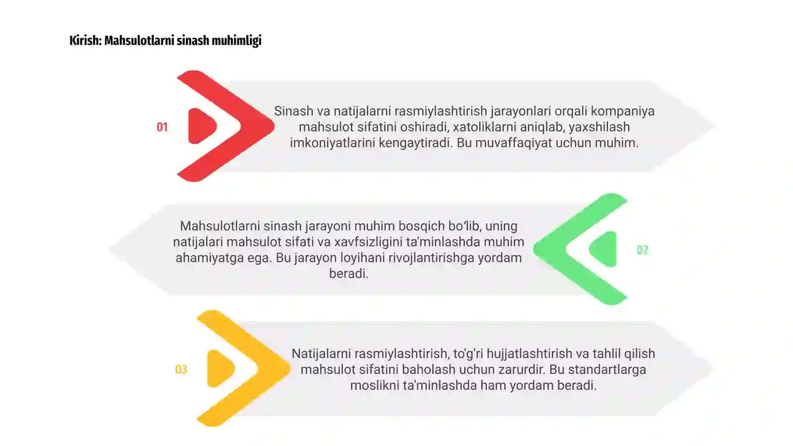 Mahsulotlarni sinash jarayoni va natijalarini rasmiylashtirish 3