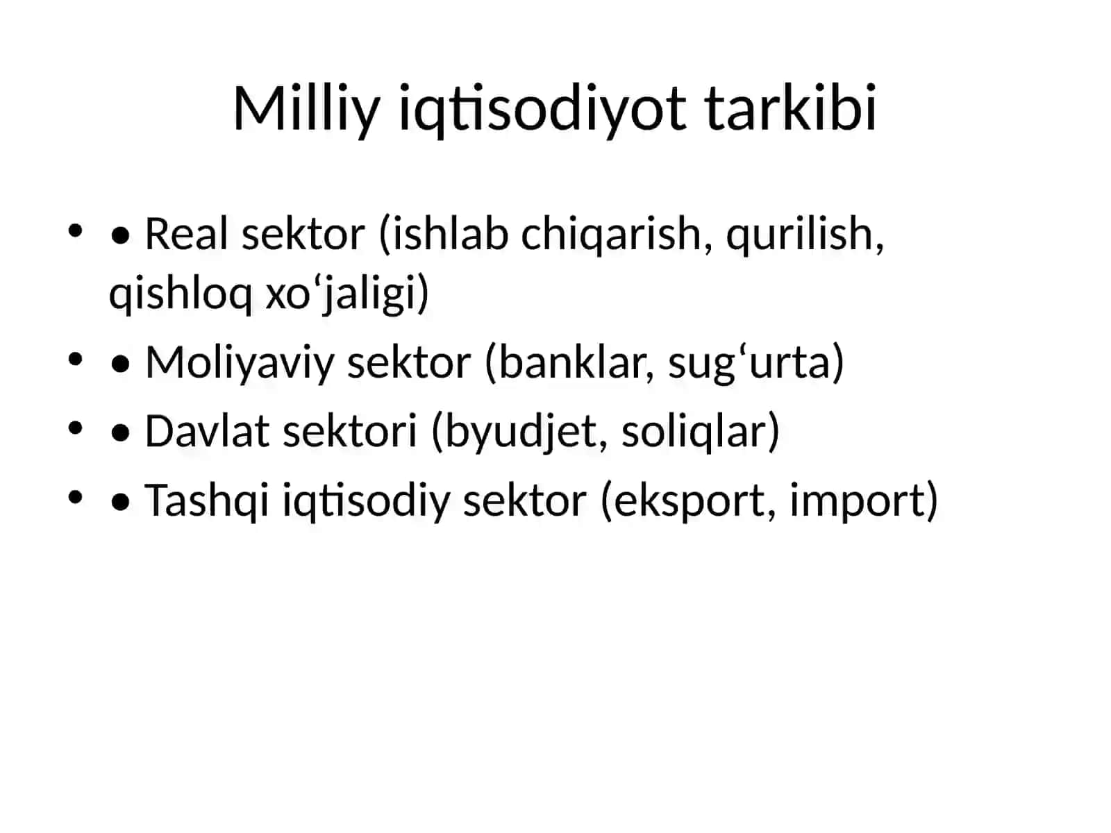 Milliy iqtisodiy tushunchasi va uning asosiy ko‘rsatkichlari 3