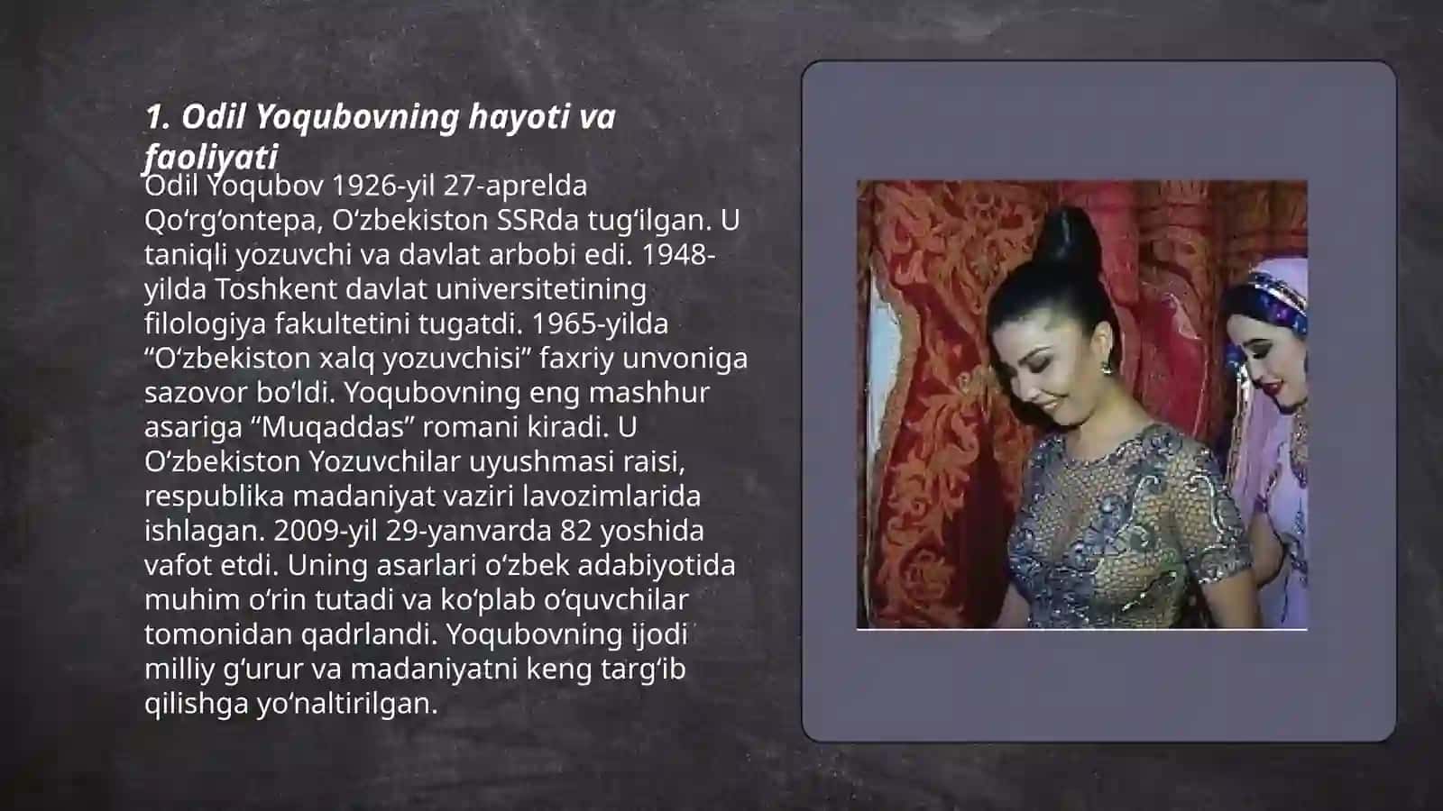 Odil Yoqubov hayoti va ijodiy qiralari 3
