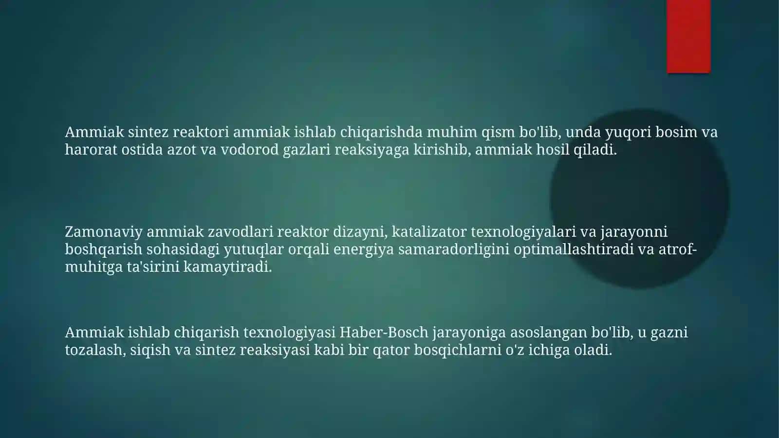 Ammiak ishlab chiqarish texnalogiyasi 3