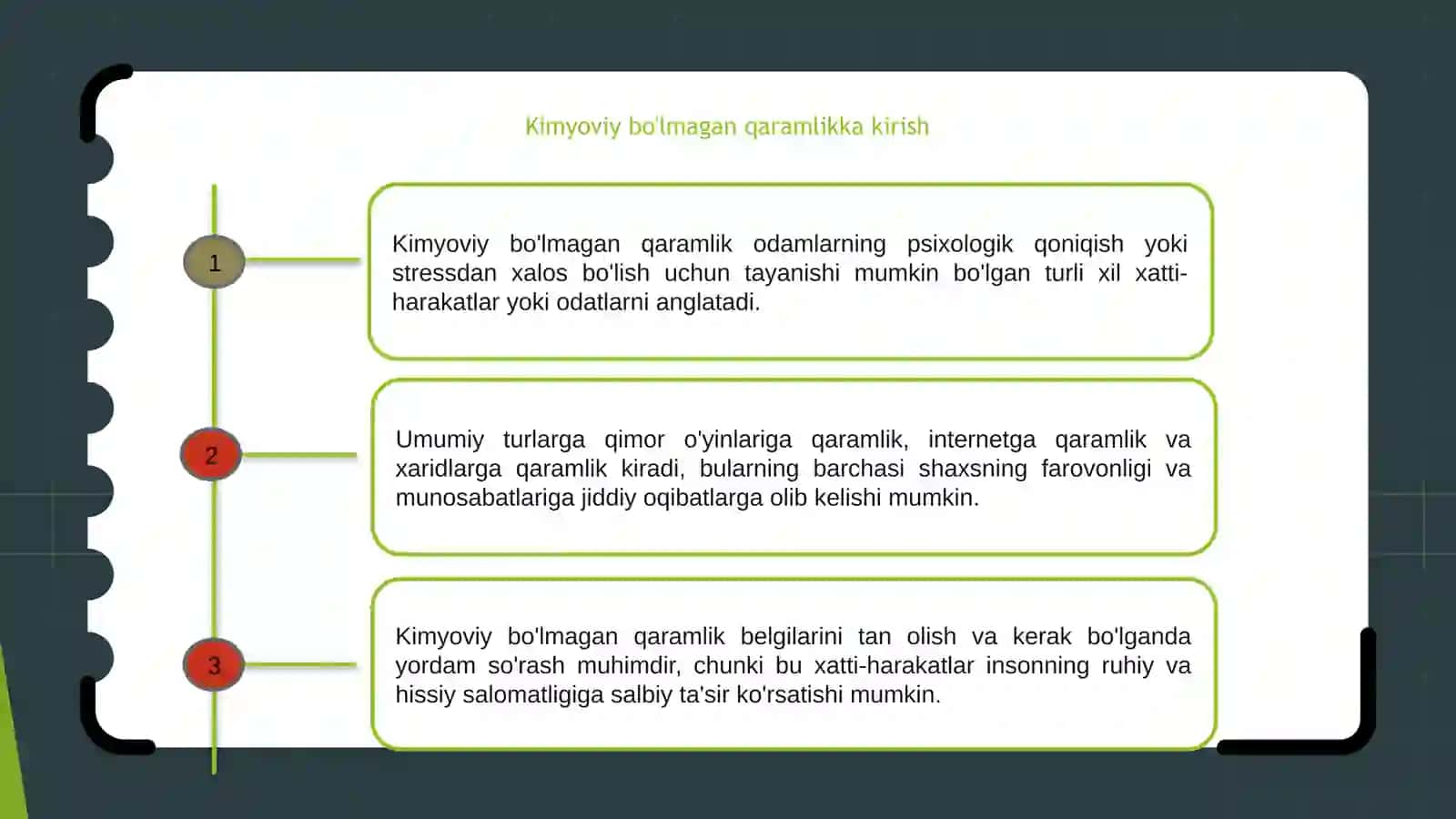 Nokimyoviy qaramlik turlari 3