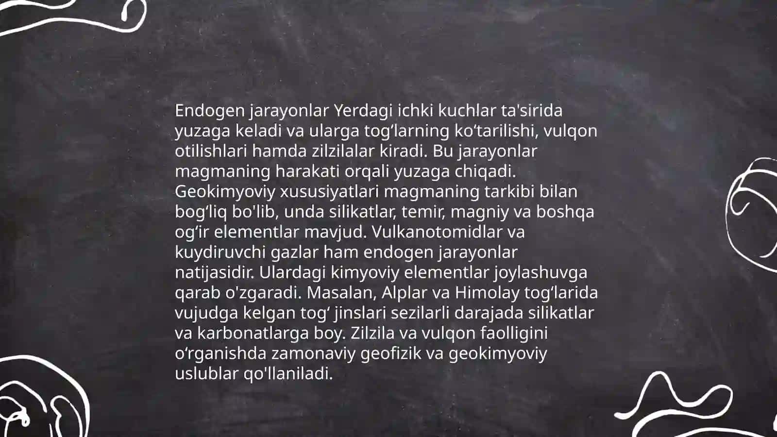 Endogen va ekzogen jarayonlari geokimyosi 3