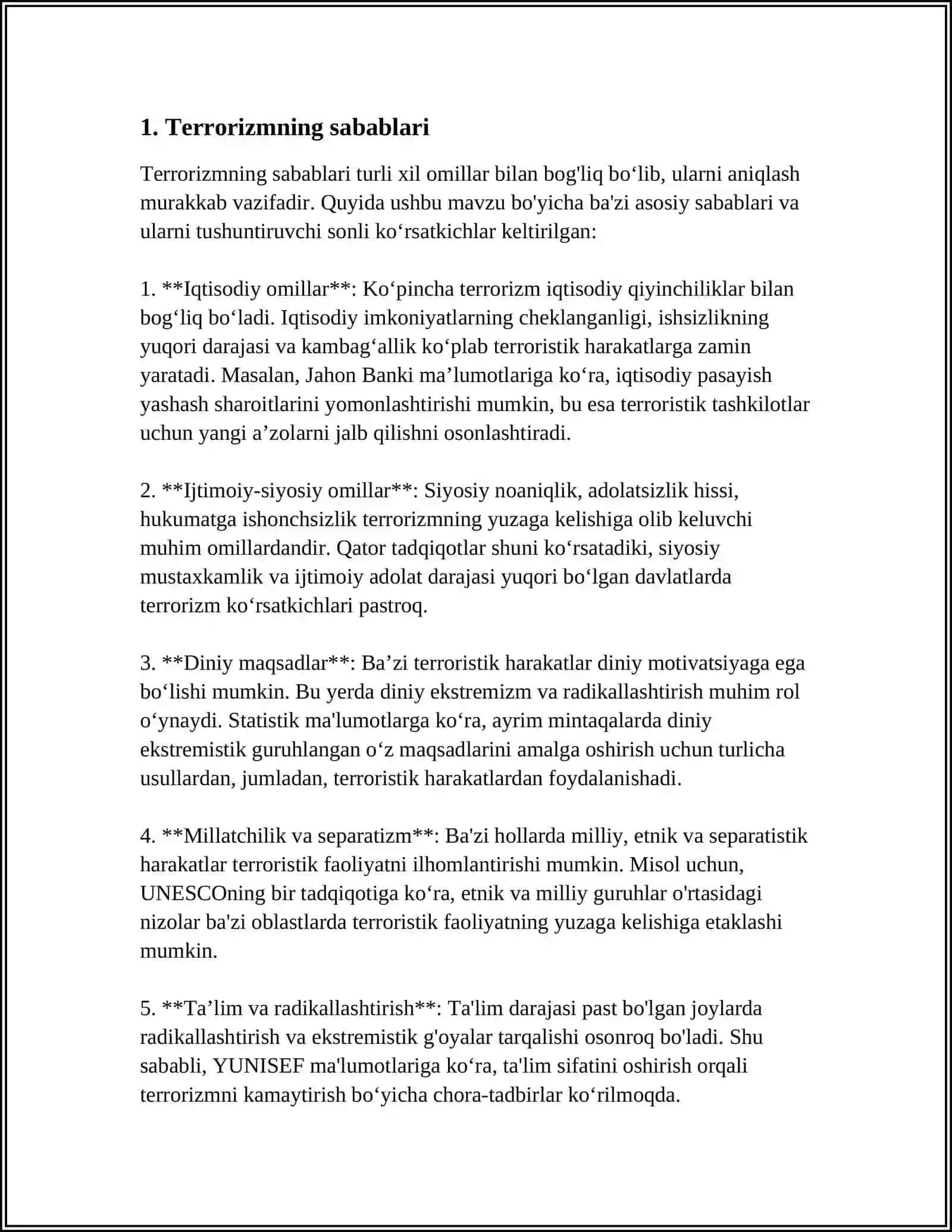 TERRORIZM VA EKSTREMIZMNING ASOSIY HUSUSIYATLARI 3