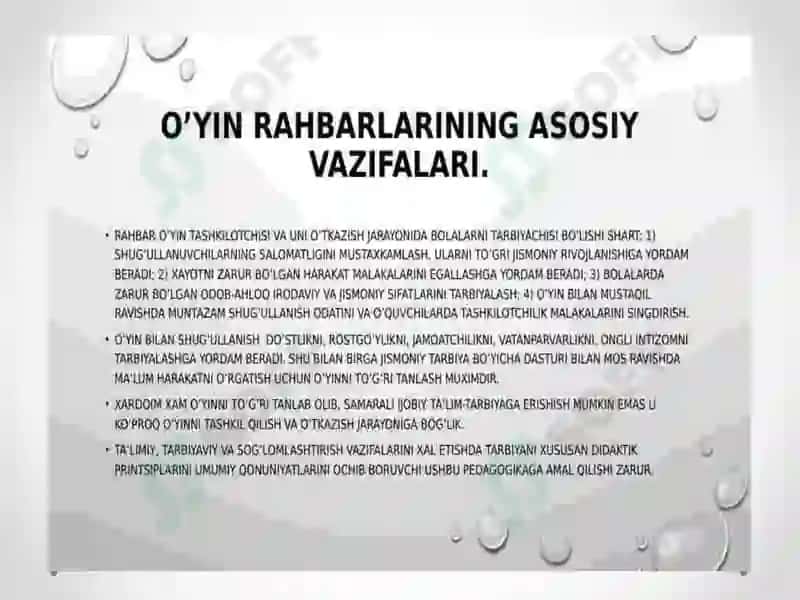 Harakatli O'yinlarni Tashkil Qilish va O'tkazishda 3