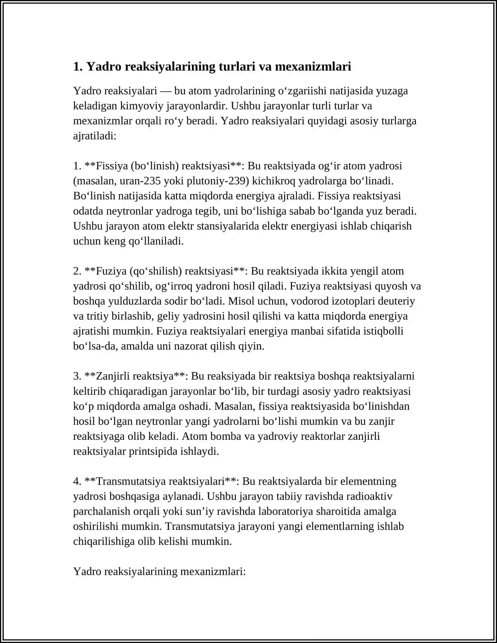 YADRO REAKSIYALARI VA ELEMENTLARINI YANGILARINI KASHF ETISH BOʻYICHA MAʼLUMOTLAR 3