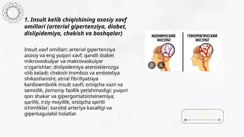 Insult kelib chiqish sabablari,turlari klinik belgilari va tashxisi 3