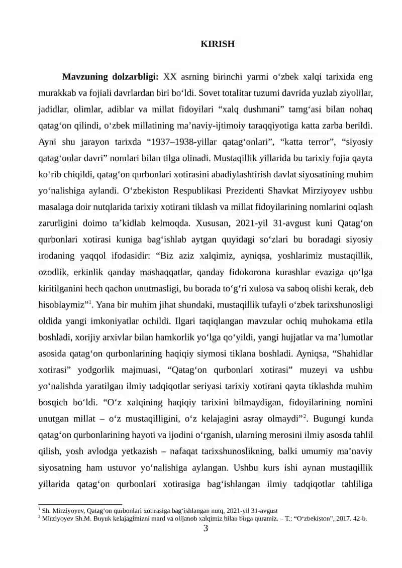 MUSTAQILLIK YILLARIDA QATAG‘ON QURBONLARI XOTIRASIGA BAG‘ISHLANGAN TADQIQOTLAR TAHLILI 3
