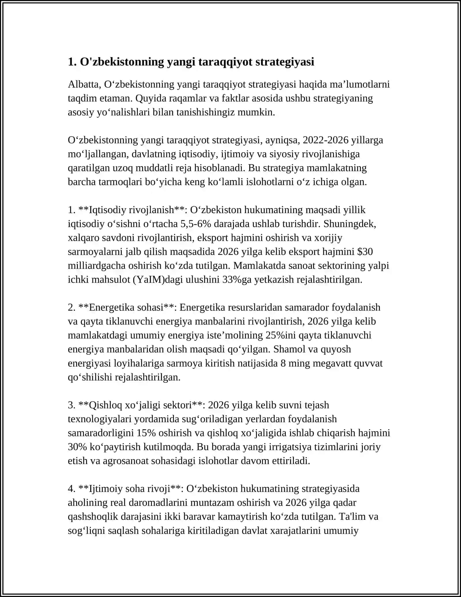 O'ZBEKISTON VA JAHON HAMJAMIYATI.HARAKATLAR STRATEGIYASIDAN TARAQQIYOT STRATEGYASI SARI 3
