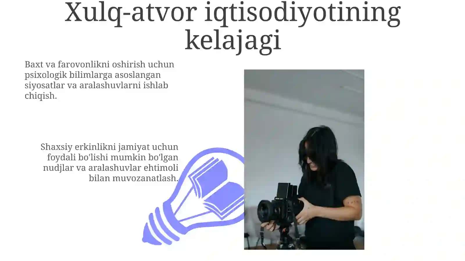 Xulq-atvori iqtisodiyoti dainson farovonligi 3